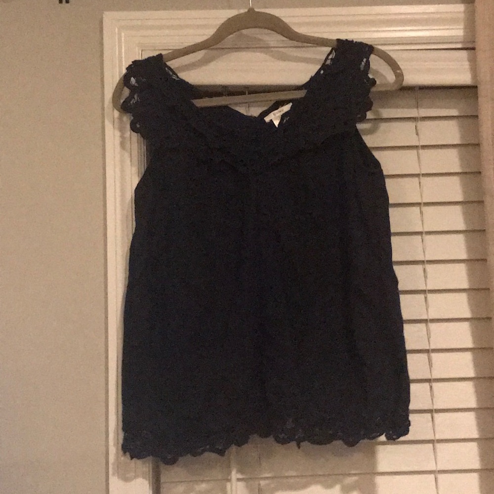 Lace Navy Tank